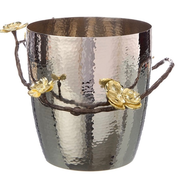 New in box Michael Aram gold orchid champagne bucket / ice bucket - Picture 11 of 11